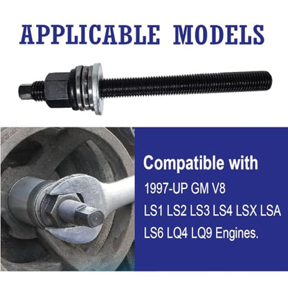 (2PCS) LS Harmonic Balancer Installation Tool, Crank Pulley Install Tool 551141, Compatible with GM 1997-UP V8 LS1 LS2 LS3 LS4 LSX LSA LS6 LQ4 LQ9, with Thrust Bearing