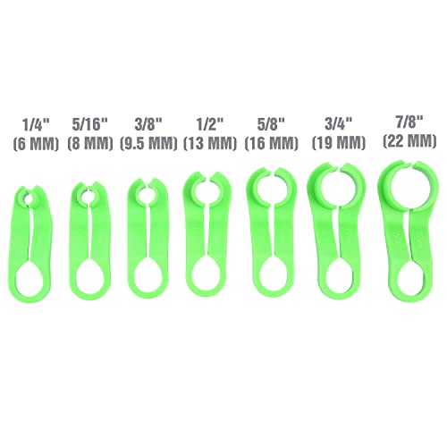 OEMTOOLS 26515 Angled Disconnect 7 Pc Set, Fuel Line Disconnect Tool, Disconnect Spring Lock Couplings for Ford and Chrysler AC Lines, AC Line Disconnect Tool - style: Offset - Seven Piece