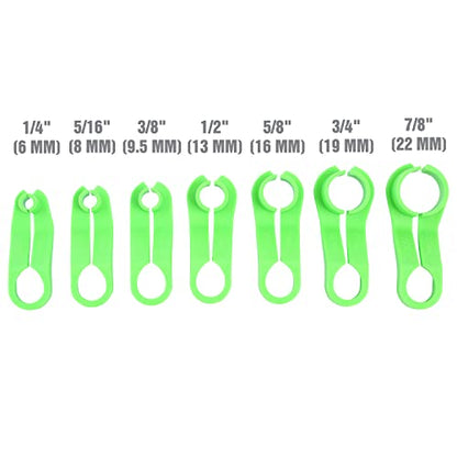 OEMTOOLS 26515 Angled Disconnect 7 Pc Set, Fuel Line Disconnect Tool, Disconnect Spring Lock Couplings for Ford and Chrysler AC Lines, AC Line Disconnect Tool - style: Offset - Seven Piece