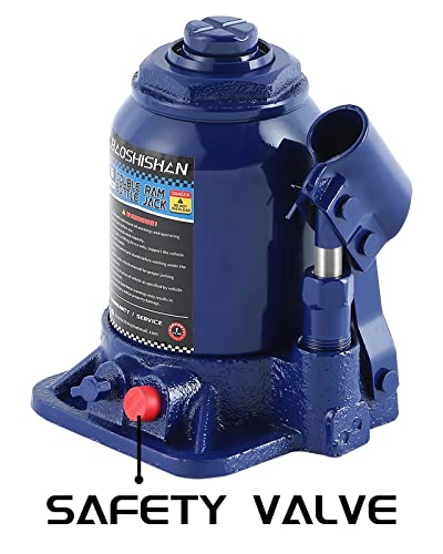 BAOSHISHAN 6 Ton Double Ram Bottle Jack 6.3" to 15.75" Lift Range | Heavy-Duty Hydraulic Lifting, Welded Steel Frame, Built-in Safety Valve, for SUV Truck RV - size: 6 Ton without Case