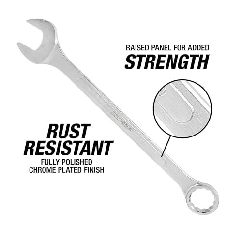 OEMTOOLS 22121 8-PC Metric Jumbo Combination Wrench Set, 33mm-50mm, 12 Pt. Box End Metric Wrench Set, 15° Offset Wrenches, Chrome Plated Finish with Wrench Roll - style: 8 piece metric (33-50 millimeter)