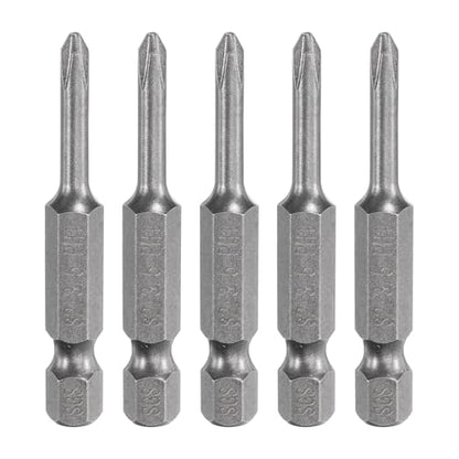 HARFINGTON 5pcs #1 Phillips Screwdriver Bit PH1 1/4" Hex Shank 2" (50mm) Long Magnetic S2 Steel Industrial Grade Screw Driver Bit Cross Head Electric Drill Bits 0.138" (3.5mm) Rod - size: PH1 x 50mm x 3.5mm