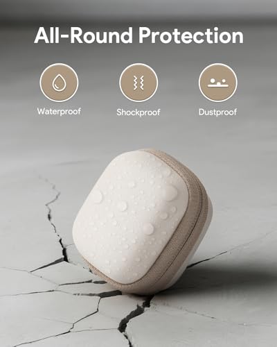 Case for FIXD Car Diagnostic Tool, Bluetooth OBD2 Scanner Diagnostic Tool Mini Compact Portable Storage Bag, Shockproof Waterproof (Only Case) (Beige) - color: Beige