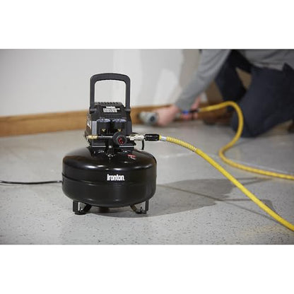 Ironton Oil-Free Pancake Air Compressor, 0.3 HP, 3 Gallons, 110 PSI
