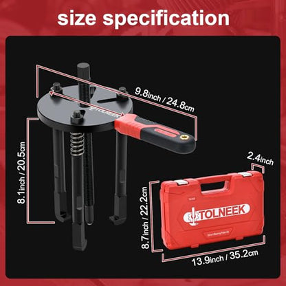 33-in-1 Bearing Puller Kit, Upgraded Heavy-Duty Wheel Bearing Removal Tool & Blind Hole Puller Set with Non-Slip Handle for Automotive, Industrial, Farm Use, Includes Portable Case (33in1-puller) - size: 33in1-puller