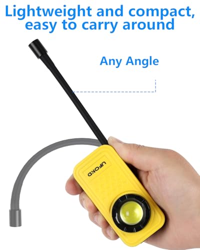 UFOND Dual Head Rechargeable LED Work Light,Gooseneck Flashlight 4 Modes | 800LM Portable Lightweight Pocket Magnetic Tool Light, Aluminum Alloy Clip Spotlight, Repair Camping Outdoor Emergency