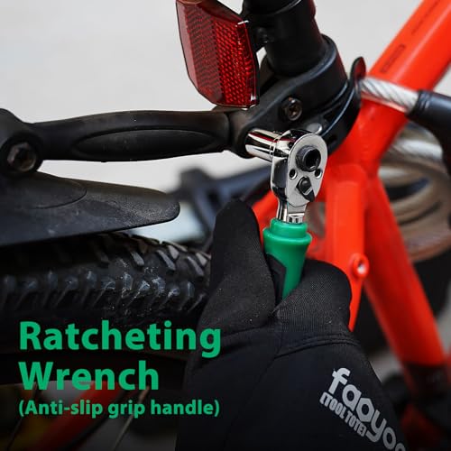 39pcs Mini Ratchet Wrench Set, CR-V Metric Sockets with Quick-Release Ratcheting Wrench, Extension Bar, Spinner Handle & Adapter, Compact Mechanics Tool Set for Car Repair