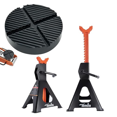 TONDA Jack Stands 3 Ton and Floor Jack Rubber Pad