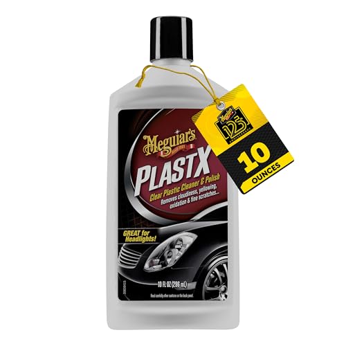 Meguiar's PlastX Clear Plastic Polish, Headlight Restoration Polish, Plastic Cleaner & Scratch Remover, Restores Clarity, Removes Yellowing, Oxidation & Cloudiness, 10 Oz - size: 1 Pack