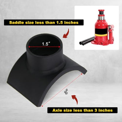 RYANSTAR RACING 3" Lifting Axle Saddle Axle Adapter Compatible with Hydraulic Jack Bottle Jack Floor Jack Made of Stell Black - size: 3" Adapter
