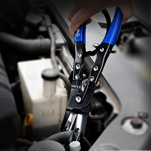 SMOTIVEPRO 12inch Ratcheting Hose Pinch Off Plier | Carbon Steel Hose Pinch Pliers, 1.65-Inch Max Opening, for Clamping Larger Radiator and Heater Hoses - size: 12inch Hose Pinch Plier