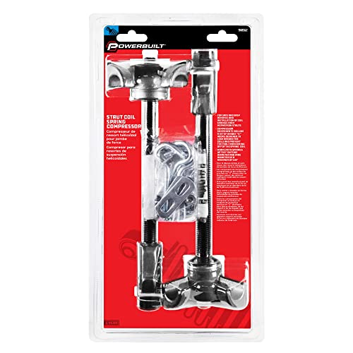 Powerbuilt Strut Coil Spring Compressor for Macpherson Struts, Heavy Duty Steel Tool for Safe Coil Spring Removal and Installation – 940562