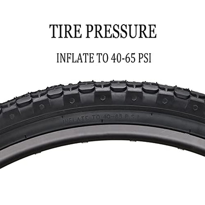 Hycline 2-Pack Cruiser Bike Tires Set: 24/26x2.125 inch Folding Replacement High-Performance Wear-Resistant Tires with Inner Tubes & Tire Levers for Beach & Urban Commuter Bikes - color: Black Set-26x2.125