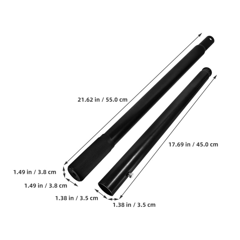 Floor Jack Handle Replacement: 2Pcs 3 Ton Horizontal Hydraulic Lift Pole Extension Part - Automotive Car Tire Hoist Trolley Rod, Anti-Slip Grip Lever Bar
