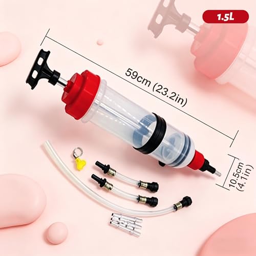 Fluid Extractor Automotive 1.5l Automotive Fluid Extractor Brake Pump - Manual 2-in-1 Oil for Car Brake Oil Change Maintenance