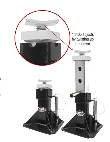 AME INTL 14405 Heavy Duty Jack Stand (with Adjustable Top 22 Ton (Pair))