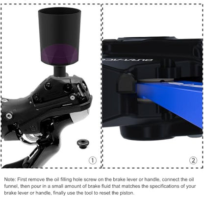 Professional Bicycle Disc Brake Piston Spreader Tool - Hydraulic Brake Caliper Reset Tool for Mountain & Road Bikes, Non-Metallic Design with Positioning Track