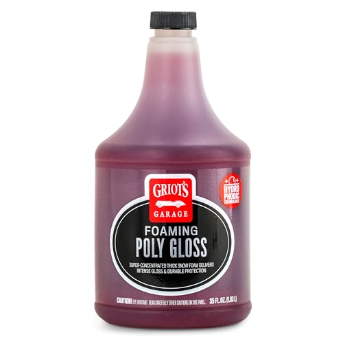 Griot's Garage Foaming Poly Gloss for Car Cleaning and Detailing, Spray Wash & Wax, Compatible with The BOSS Foam Cannon Auto-Mix System, 35oz - size: 35 Fl Oz (Pack of 1)