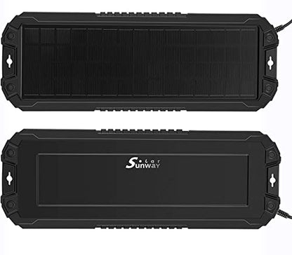 Sunway Solar Solar Panel Car Battery Trickle Charger & Maintainer 5W 12V Solar Power Charger kit Waterproof for Car Automotive RV Marine Boat Truck Motorcycle Trailer Tractor Powersports Snowmobiles - size: 5W