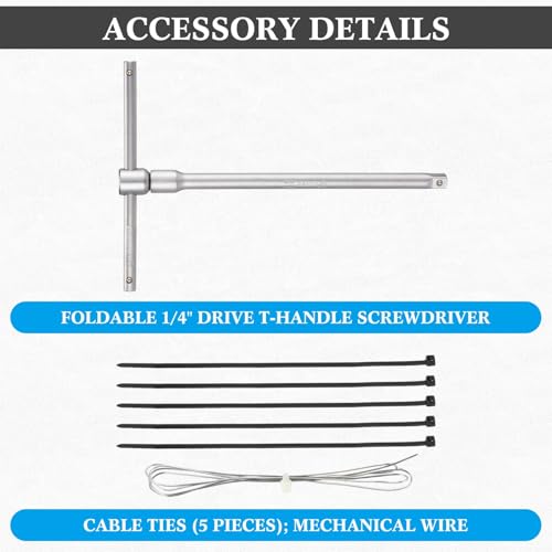 26 Pcs Motocross Tool Kit Include Combination Wrench, Hexagonal Bit, Bits, Sleeve, Screwdriver, Drive T-handle Driver, Drive Adapter, Needle-nose Pliers, Cable Ties (Classic Style)