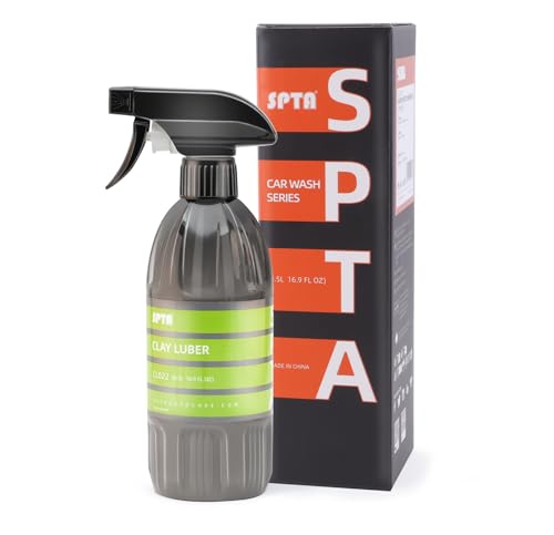 Clay Lubricant Car Detailing for Clay Bars, SPTA 16oz 500ml Clay Luber Synthetic Lubricant with Wetting Agents for Clayblock and Car Detailing Clay (Works on Cars, Trucks, SUVs, Jeeps & More -CL022