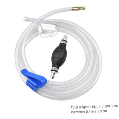 NUOBESTY Manual Suction Hose Set for Car Oil and Water Transfer, Handheld Siphon Pump with Vehicle Guide Oil Tube, Multipurpose Water Suction Kit for Automotive and Home Use