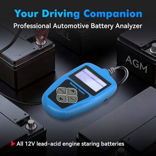 Car Battery Tester 12V 100-2000 CCA, Cranking/Charging System Analyzer, Battery Load Tester for Automotive/Motorcycle/Marine Use
