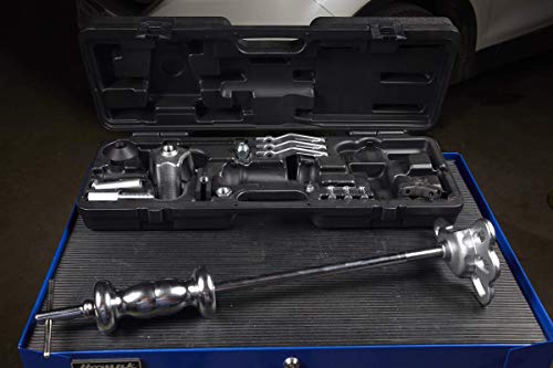 OTC 4579 9-Way Slide Hammer Puller Set with 5 lb. Chrome Plated Hammer, Multiple Puller Attachments Suitable for a Wide Variety of Pulling Jobs, and a Sturdy Blow-Molded Carrying Case