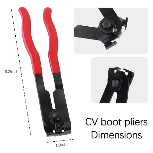 CV Boot Clamp Pliers Kit,10PCS CV Boot Clamp + 1PCS Ear Clamp Pliers,Universal Car Accessorie(Clamp Pliers/1PCS) - color: Clamp Pliers/1pcs