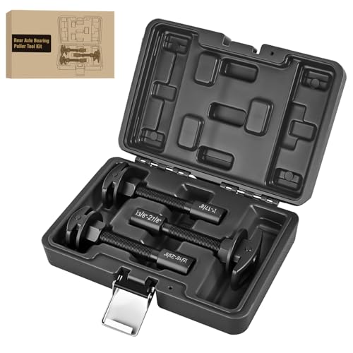 GOOACC 3PCS Rear Axle Bearing Puller Set, Axle Bearing Puller Removal Tool Kit with 3 Sizes 1" to 1-7/8", 1-5/16" to 2-3/8" & 1-3/8" to 2-7/8" Axle Wheel Bearing Removal Tools for Axles Bearings Black - color: 3pc Rear Axle Bearing Puller Black