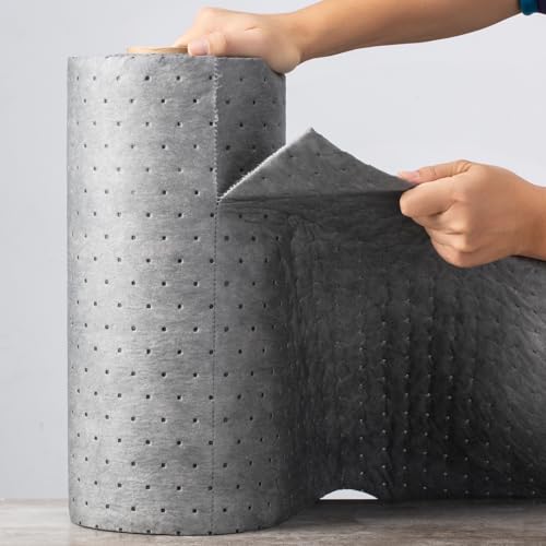6 oz Heavy Duty Absorbent Mat Roll for Oil, Water and Other Liquids, Suitable for Multi-Purpose Super Absorbent Pads,15in.x 50 ft (15" W x 50' L) - size: 15" W x 50' L