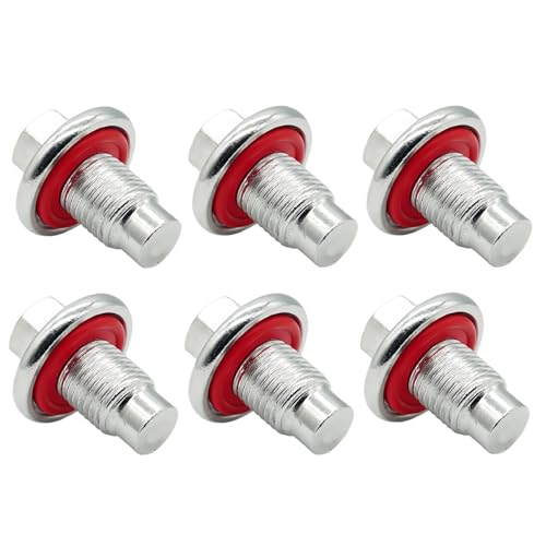 6 PCS M14x1.5 Oil Drain Plug for Ford F250 F350 F450 F550 | Pilot point oil drain plugs fit for Ford, Expedition, Transit and GM; replace 090-161, 65266, 11569943, F6TZ-6730-BA. - size: M14x1.5mm（6Pcs）