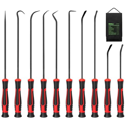 10-Piece Hook and Pick Set, Automotive Pick Tool Set for Car Auto Oil Seal/O-Ring Seal, Gasket Hook, Puller Remover Tools