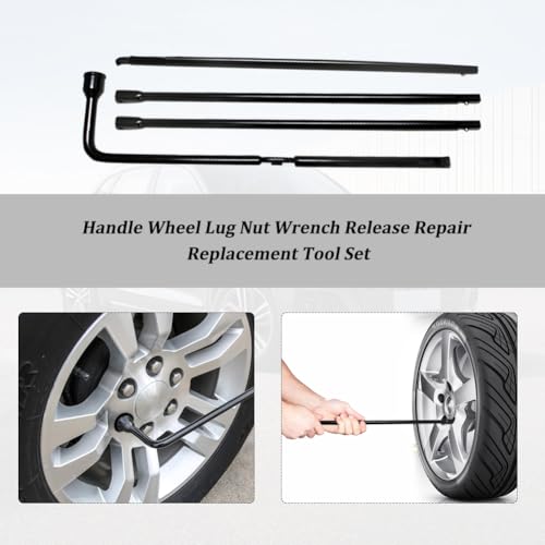 Spare Tire Tool Kit, Super Duty Spare Tire Jack Lug Nut Wrench Release Repair Handle Kit with Leather Case Replacement for Ford F250 350 450 550 2008-2016