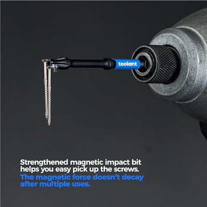 toolant 3" Impact Torx Bit Set 13pcs (TT7-TT40), 1/4 Hex-Shank S2 Steel Security Torx Bit Set, Tamper Proof Star Bit Set with CNC Machined Tips, 3" Long with Magnetic Impact Bit Holder and Storage Box - size: 13pcs*3"