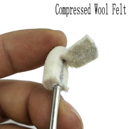 40 Pcs Bullet Shape Wool Polishing Bits - 1/8'' Shank Wool Felt Buffing Polishing Cone Kits for Dremel Rotary Tools (6mm/8mm/10mm/12mm) - style: 40 Pc Bullet Shape Wool Polishing Bits