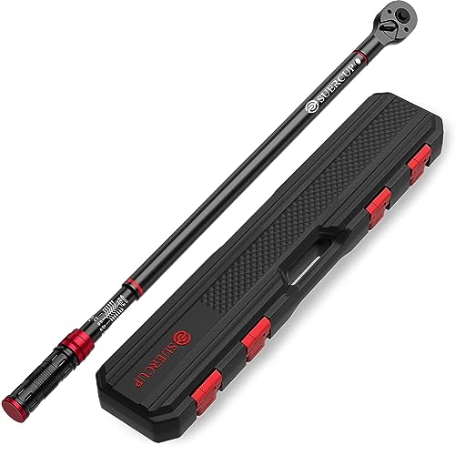 SUERCUP 3/4-Inch Drive Click Torque Wrench, 100-700ft.lb/135.5-948.5Nm | Heavy Duty Torque Wrench, ±3% Accuracy, Dual-Direction Adjustable, 48-Tooth, for Oil Rigs, Truck & Tractor Maintenance - size: 3/4" 100-700Ft.Lb/135.5-948.5N.m