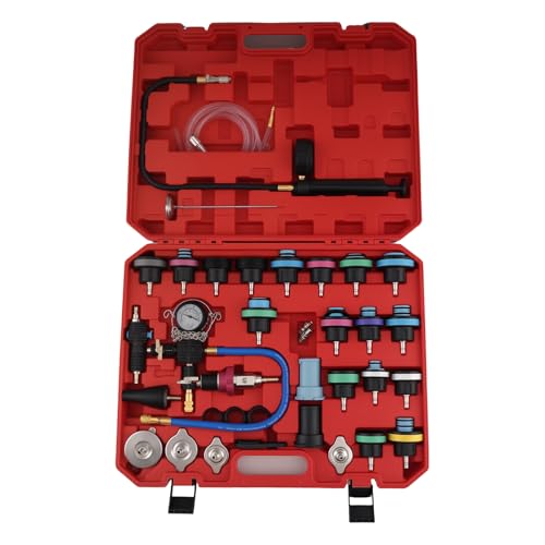 maXpeedingrods 33PCS Coolant Vacuum Refill Kit, Coolant Pressure Tester Kit, Radiator Cooling System Pressure and Vacuum Purge Refill Tool, Radiator Pressure Tester for Automotive Cooling System