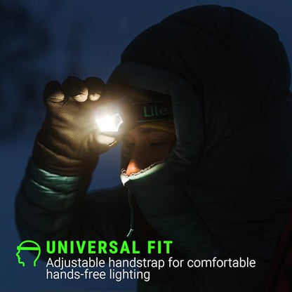 LitezAll Quattro 4 Mode LED Headlamp - Rechargeable Hands-Free Lighting for Camping & Hiking, 2 Pack