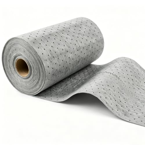 Oil Absorbent Pads Roll, Oil Absorbent Mat Roll 15" x 50", Heavy Duty Oil Pads Absorbing Automotive for Garage Floor, Oil Spill Absorber for Drips & Leaks - size: 15''×50‘’