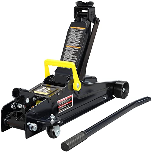 Torin TORT825051 Hydraulic Low Profile Trolley Service/Floor Jack with Single Piston Quick Lift Pump, 2.5 Ton (5,000 lb) Capacity, Black, Medium - color: black, size: 2.5ton