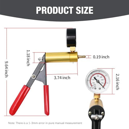 2 in 1 Brake Bleeder Kit with Hand Held Vacuum Pressure Pump, Replacement for Cars, Motorcycles, Trucks, Pickups Vehicles