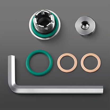 M16.1-1.5 x 15mm Oversize Oil Drain Plug, Stainless Steel Self Tapping Oil Pan Thread Repair Kit - size: M16.1-1.5 x 15mm