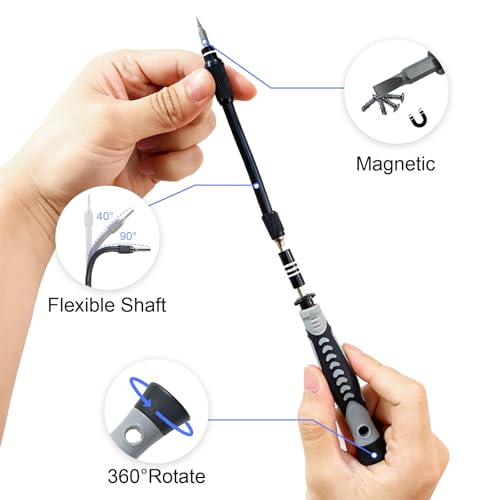 Precision Screwdriver Set 130 in 1 Small Magnetic Screwdriver Set with Case, Repair Tool Kit for Electronic Watches, Smartphones, Laptop, Eyeglasses, Computer Tools Repair Kit - color: Black