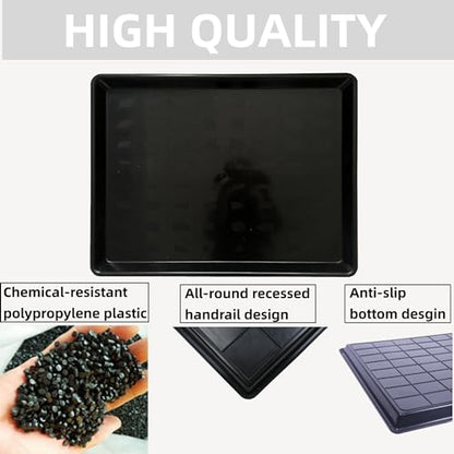 2 Pack Oil Change Drain Pan, Plastic Mini Fridge Drip Tray for Mini Fridges Air Conditioners Machinery, Oil Drain Pans for Changing Oil