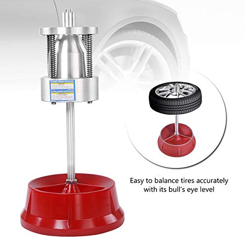 Portable Wheel Balancer, High Strength Aluminum Iron Tire Balancer with Bull's Eye Level, Anti Rust Lightweight Tire Balance Tool for Cars Light Trucks