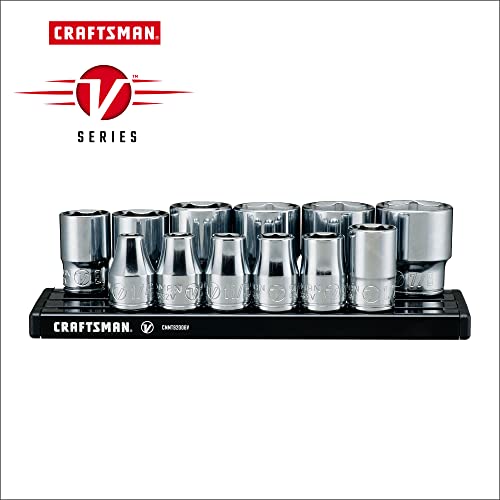 CRAFTSMAN V-SERIES Socket Set, Shallow SAE, 3/8 Inch Drive, 12 Piece (CMMT17330V) - style: Shallow SAE