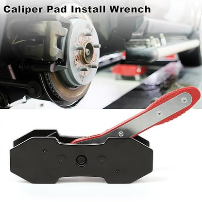 G-PLUS 360° Brake Caliper Press Tool with 2 Groups Steel Plates,4 in 1 Universal Disc Ratchet Brake Caliper Tool,Ratchet Piston Spreader Automotive Tools Car Brake Repair & Instalation Red - color: Red(Seller delivery)