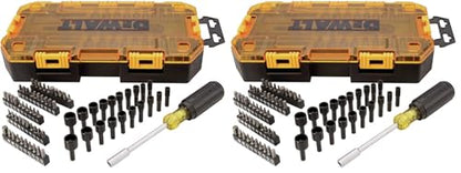 DEWALT Screwdriver Bit Set with Nut Drivers, 71-Piece (DWMT73808) (Pack of 2) - size: 1/4" (Pack of 2)
