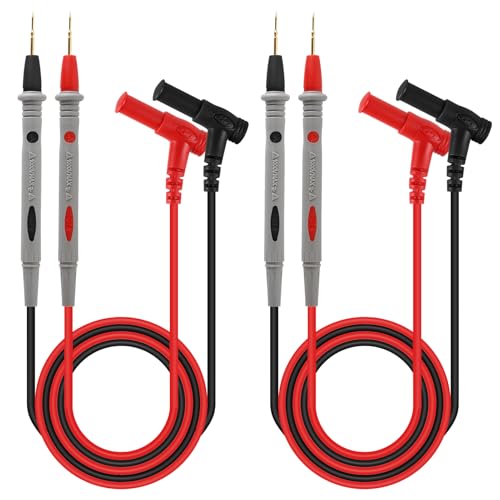 2Pack Multimeter Test Leads 1000V 20A Silicone Leads with Ultra-Sharp Gold-Plated Digital Test Probes for Multimeter Automotive Electrical Testing - color: 2set 1000V 20A